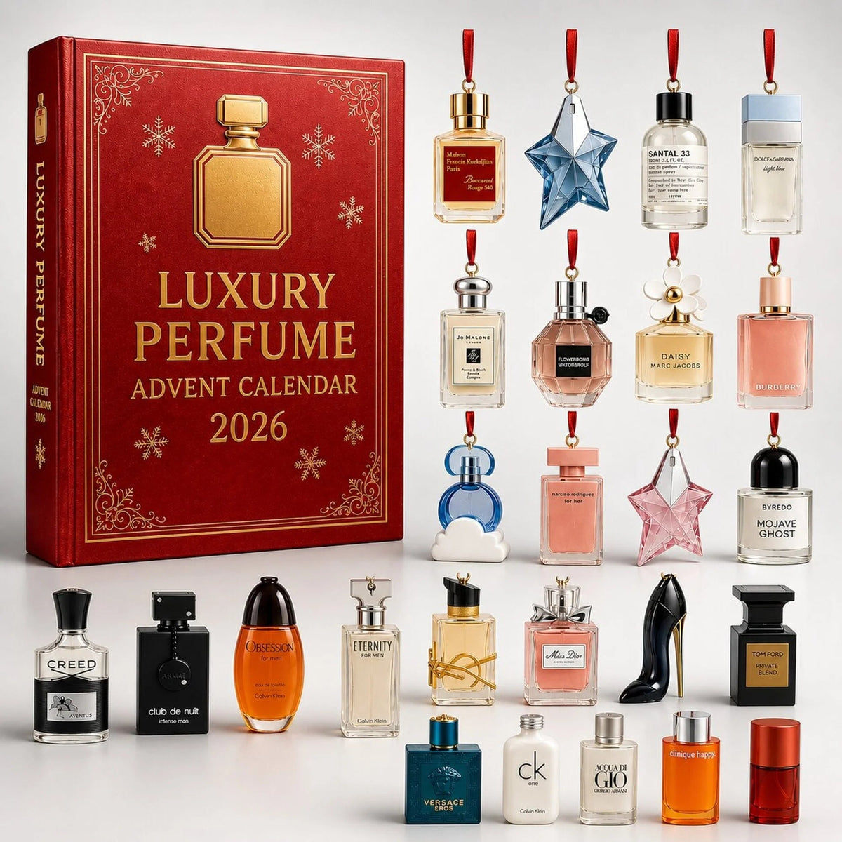 Perfume Advent Calendar featuring 24 unique elegant bottle designs, perfect for a holiday countdown with delightful fragrance surprises. 5