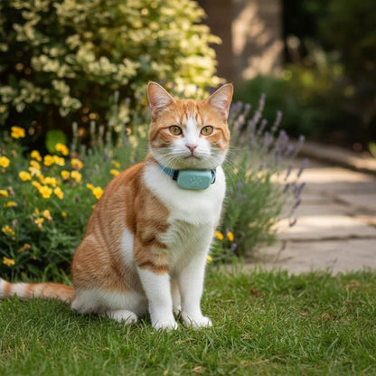 Pet GPS Tracker for dogs and cats featuring real-time location tracking, motion alerts, and compact design, compatible with iOS devices. 6