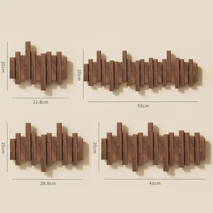 Piano Style Coat Rack with Folding Hooks made of solid walnut and beech wood, featuring a modern design ideal for entryway or bedroom organization. 2