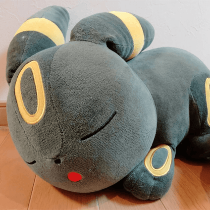 Plush black cat sleeping doll, soft stuffed animal ideal for cozy comfort and cuddling. 3