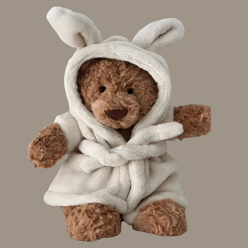 Plush Bunny Toy with long ears, 30cm cuddly rabbit plushie, soft stuffed animal perfect for kids and home decor. 8