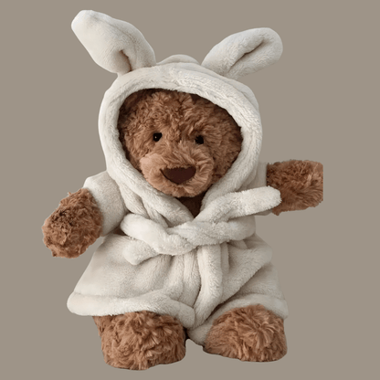 Plush Bunny Toy with long ears, 30cm cuddly rabbit plushie, soft stuffed animal perfect for kids and home decor. 8