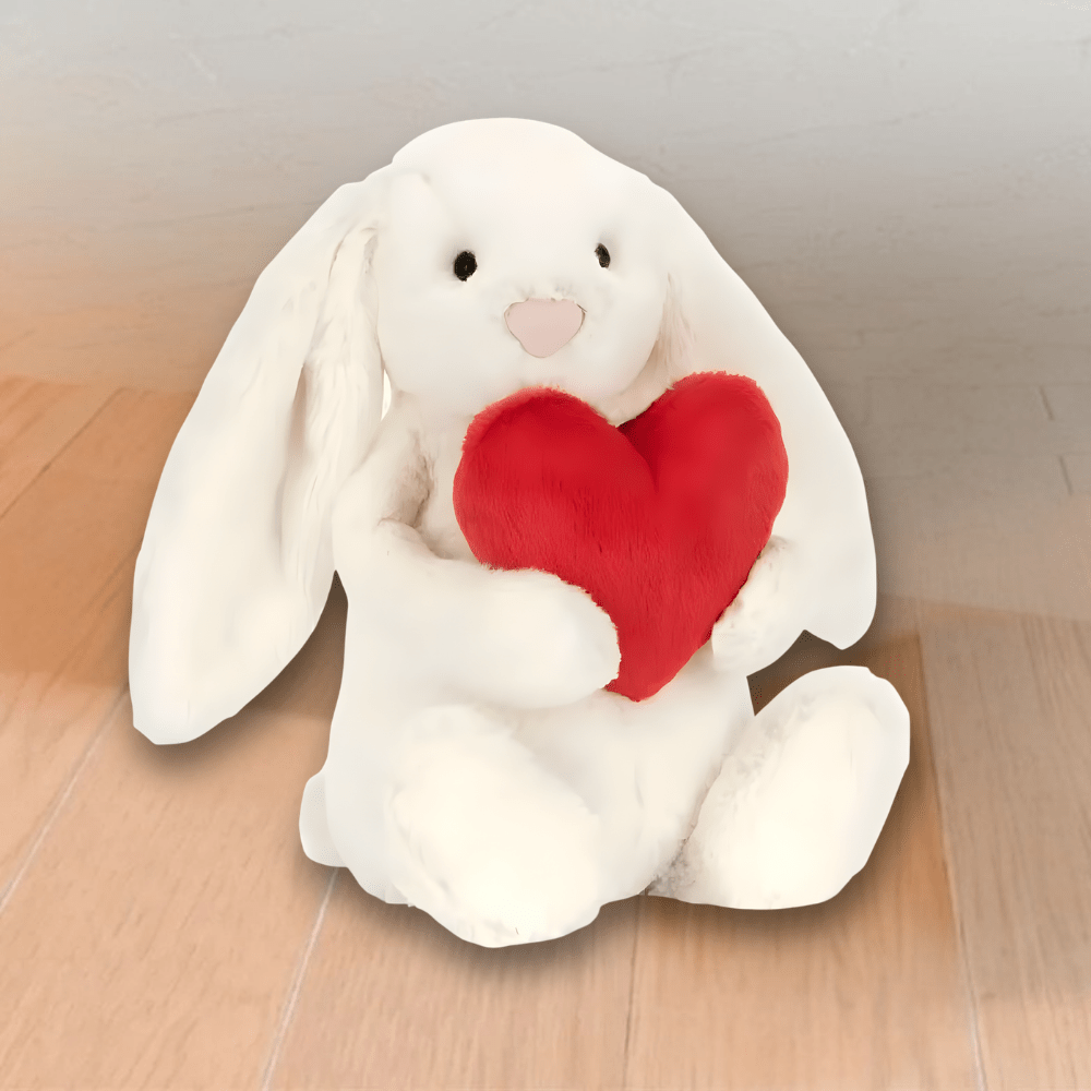 Plush Bunny Toy with long ears, 30cm cuddly rabbit plushie, soft stuffed animal perfect for kids and home decor. 12
