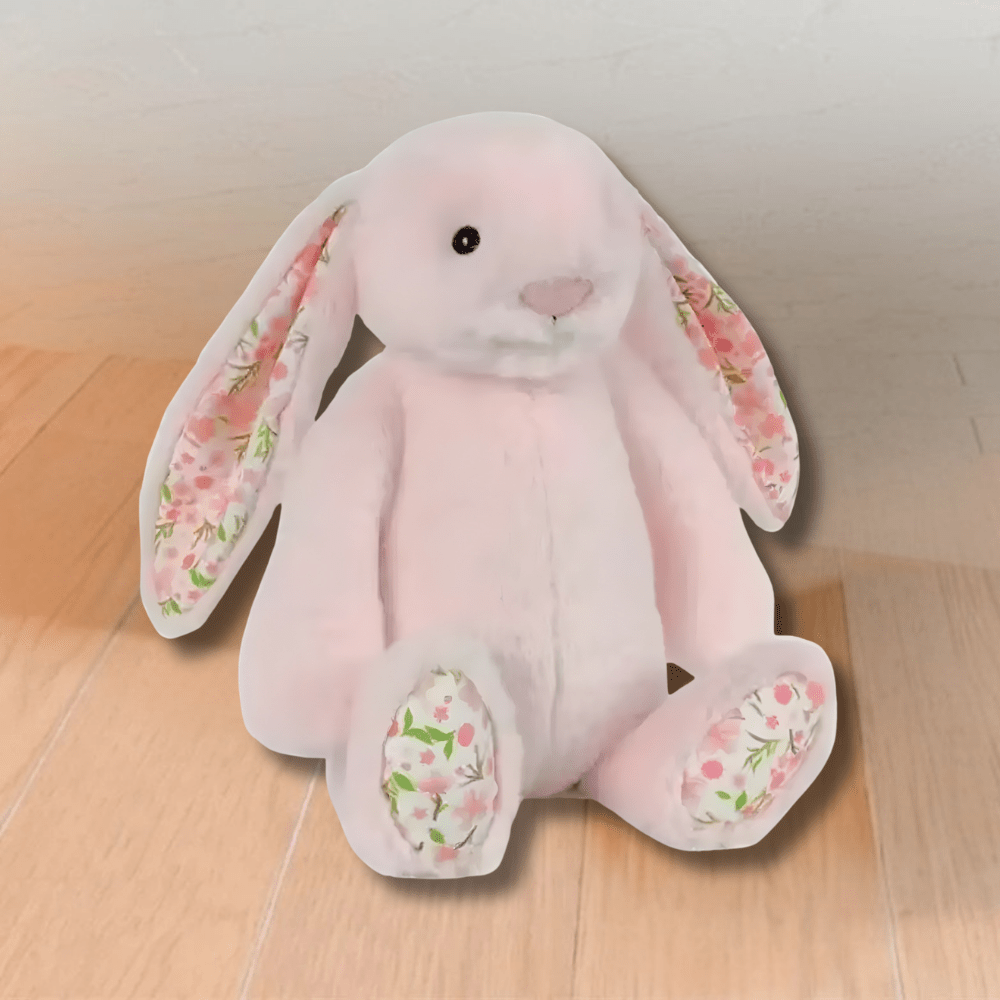 Plush Bunny Toy with long ears, 30cm cuddly rabbit plushie, soft stuffed animal perfect for kids and home decor. 9