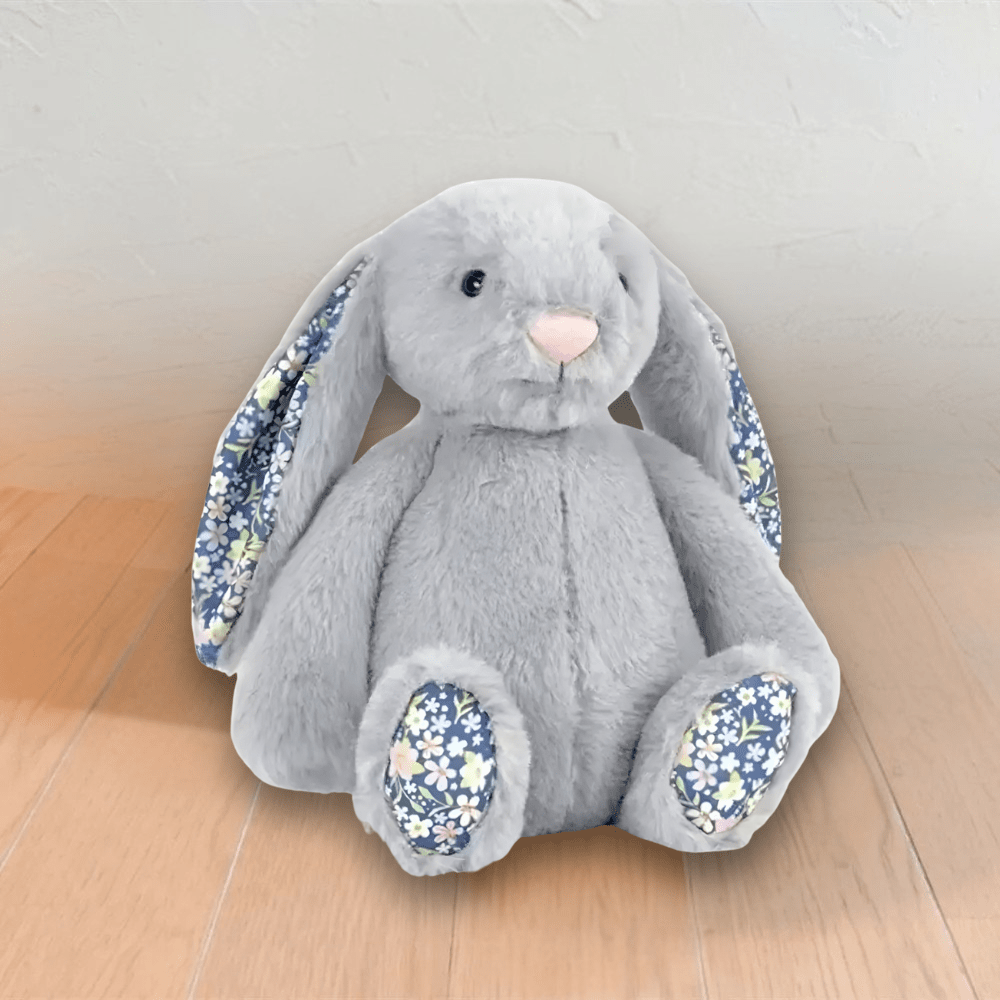 Plush Bunny Toy with long ears, 30cm cuddly rabbit plushie, soft stuffed animal perfect for kids and home decor. 1