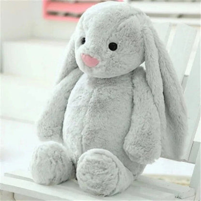 Plush Bunny Toy with a luxurious velvet finish, available in two sizes, perfect cuddly companion for kids. 0