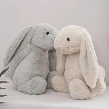 Plush Bunnycat Toy with long ears, soft and cuddly stuffed animal available in 30cm and 40cm sizes, perfect for cuddling 4
