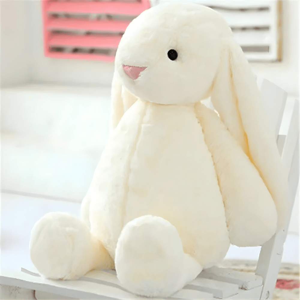 Plush Bunnycat Toy with long ears, soft and cuddly stuffed animal available in 30cm and 40cm sizes, perfect for cuddling 2