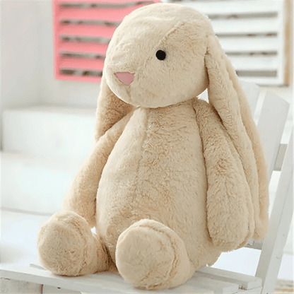 Plush Bunnycat Toy with long ears, soft and cuddly stuffed animal available in 30cm and 40cm sizes, perfect for cuddling 3