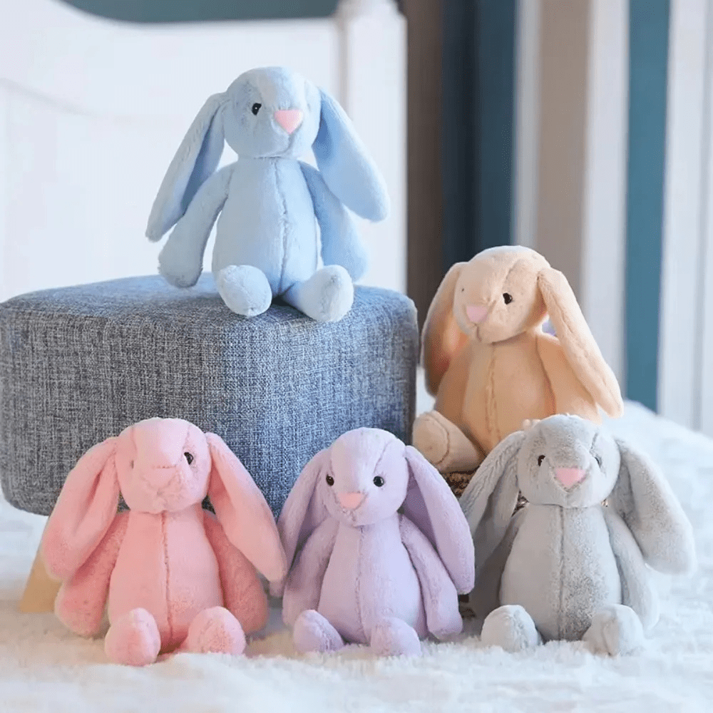 Plush Bunnycat Toy with long ears, soft stuffed animal for kids and adults, 30cm cuddly rabbit plushie perfect for hugging and play 7