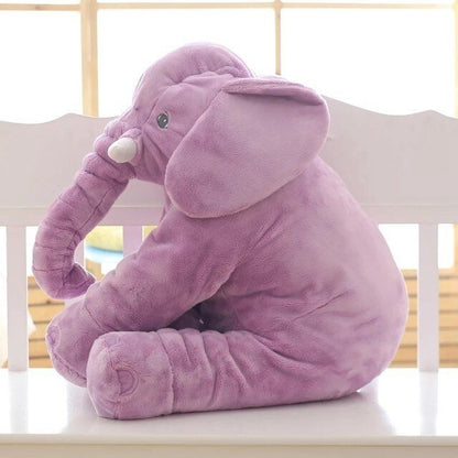 Plush elephant pillow for kids, perfect for cuddling and playtime, featuring super-soft comfort cushion, available in two sizes. 7