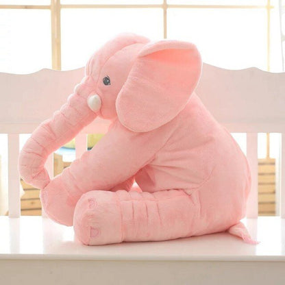 Plush elephant pillow for kids, perfect for cuddling and playtime, featuring super-soft comfort cushion, available in two sizes. 6