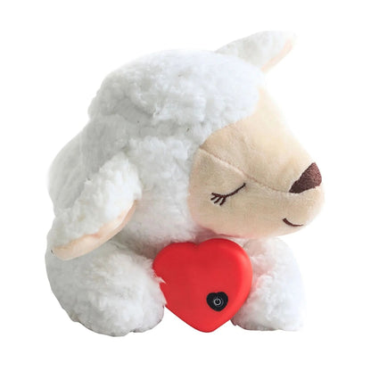 Plush puppy toy featuring a heartbeat simulator for soothing comfort, designed with an ultra-soft and cuddly exterior, perfect for children and pet lovers. 0