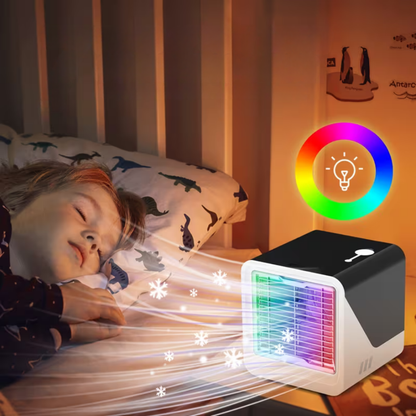 Portable Air Conditioner Mini Cooling Fan with Adjustable Speeds and Timer – Compact USB Design
