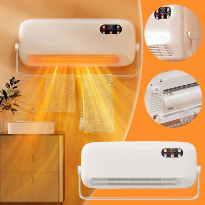 Portable air conditioner with heater and air dryer, 14000 BTU wall-mounted AC unit designed for year-round comfort in any room. 1