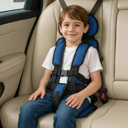 Portable Child Travel Seat with 5-Point Harness – Lightweight and Foldable for Vehicle Use – Padded Comfort – 55.1 x 23.9 x 33.5 cm 0