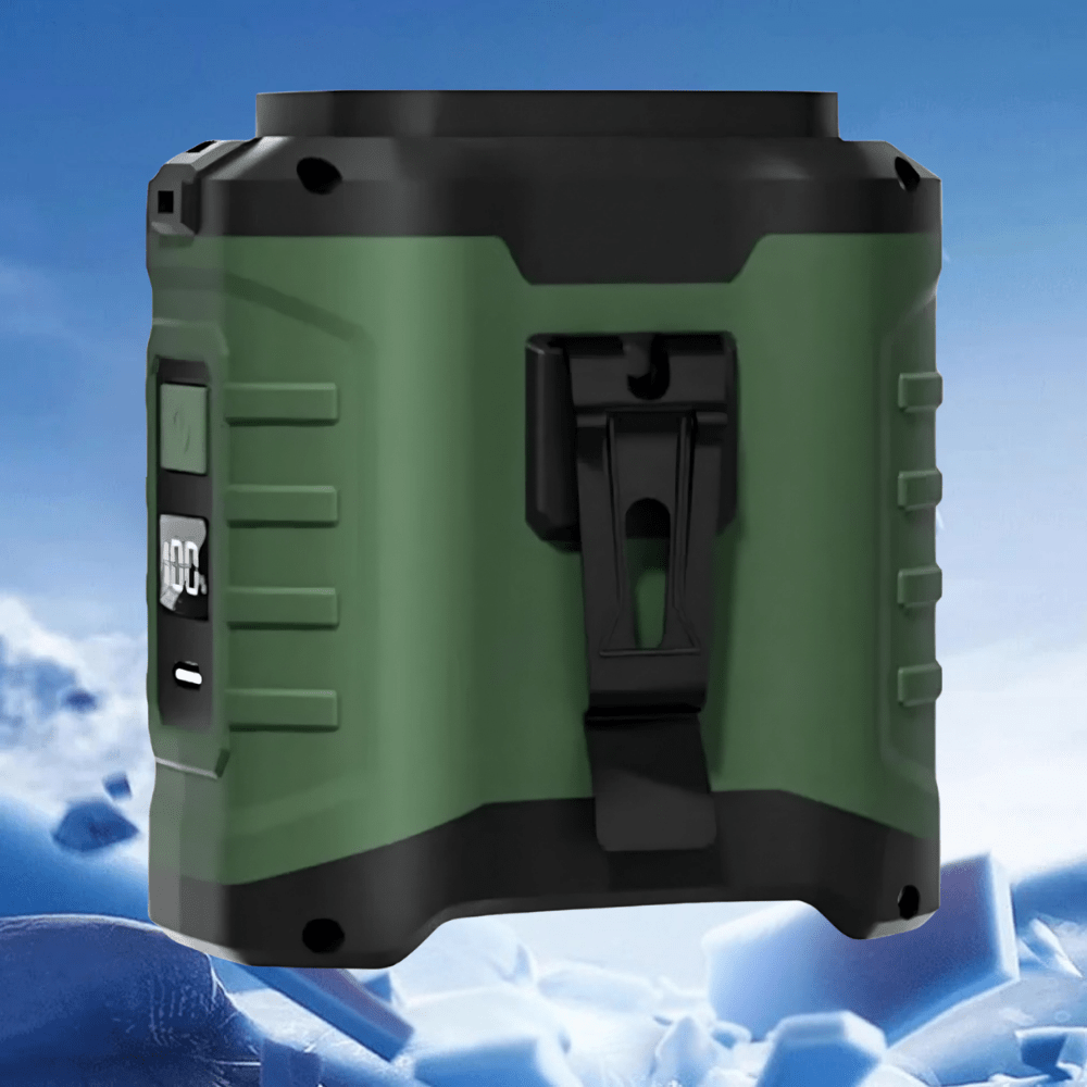 Portable Clip-On and Hanging Neck Fan with USB Rechargeable Power, featuring 5-speed cooling settings for ultimate comfort on the go. 0