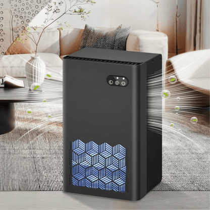 Portable dehumidifier designed for bedrooms and bathrooms, featuring auto shut-off and a compact, quiet design for effective moisture removal. 0
