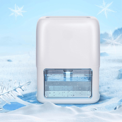 Portable dehumidifier for small rooms featuring dual condensation technology and an ultra-quiet design, ideal for use in bedrooms and bathrooms. 0