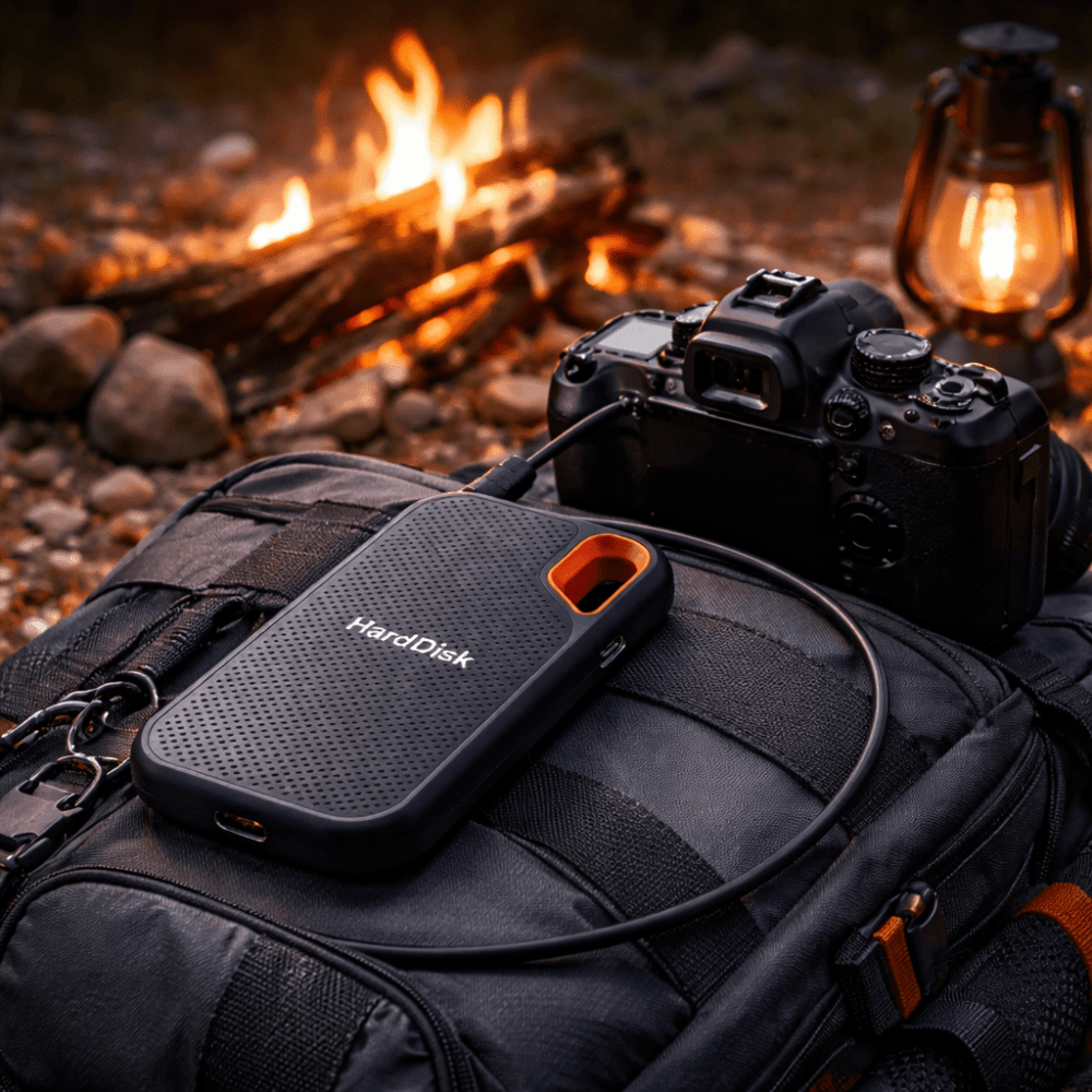 Portable External SSD Drive with High-Speed Type-C Interface, featuring a durable aluminum alloy design and offering up to 256TB of storage capacity. 5