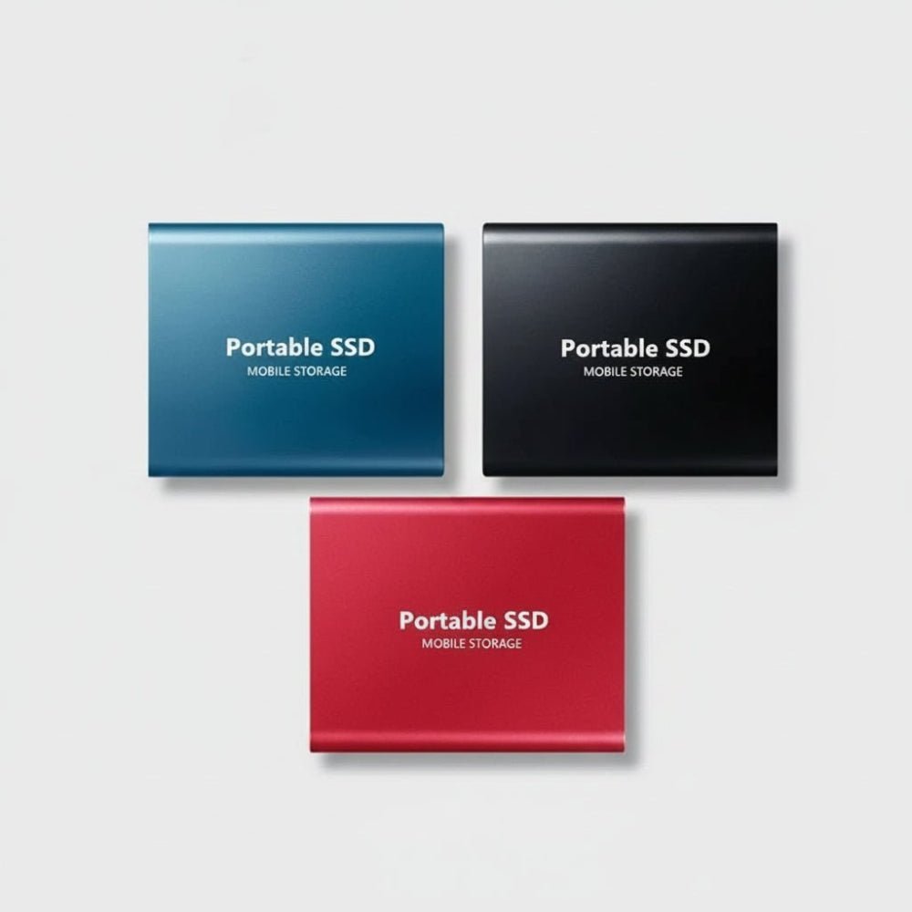 Portable external SSD featuring high-speed USB C transfer, compact design, and shock-resistant construction for reliable data storage on-the-go. 1