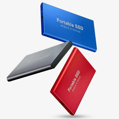 Portable external SSD featuring a sleek metal design, USB 3.1 connectivity for fast data transfer, and available in multiple storage capacities. 5