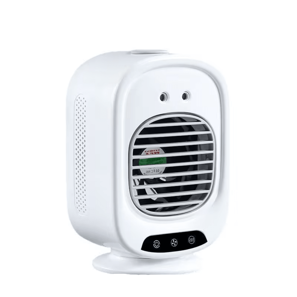 Portable Mini Desk Fan with USB Rechargeable Battery, ideal for home and office use, featuring a compact and lightweight design for convenient cooling. 4