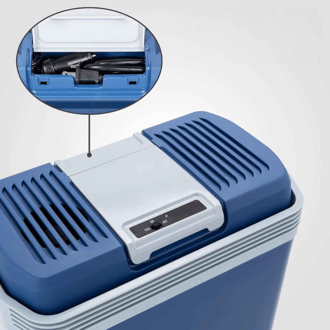 Portable Mini Fridge Cooler and Warmer with Dual Power – 24L Travel Refrigerator for Camping and Road Trips