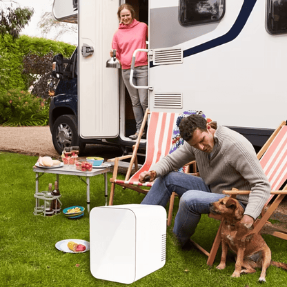 Portable Mini Fridge with cooling and warming function, compact USB-powered travel cooler ideal for home and office use, featuring a sleek design and efficient temperature control 3