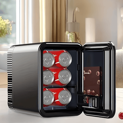 Portable Mini Fridge with cooling and warming function, compact USB-powered travel cooler ideal for home and office use, featuring a sleek design and efficient temperature control 0