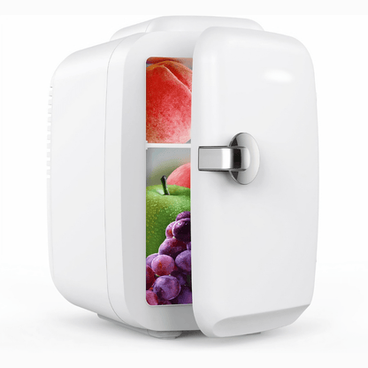 Portable mini fridge with cooling and warming function, 4L compact design ideal for home, office, and travel use. 0