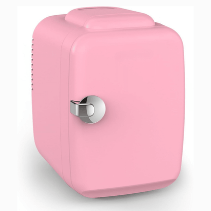 Portable mini fridge with cooling and warming function, 4L compact design ideal for home, office, and travel use. 6