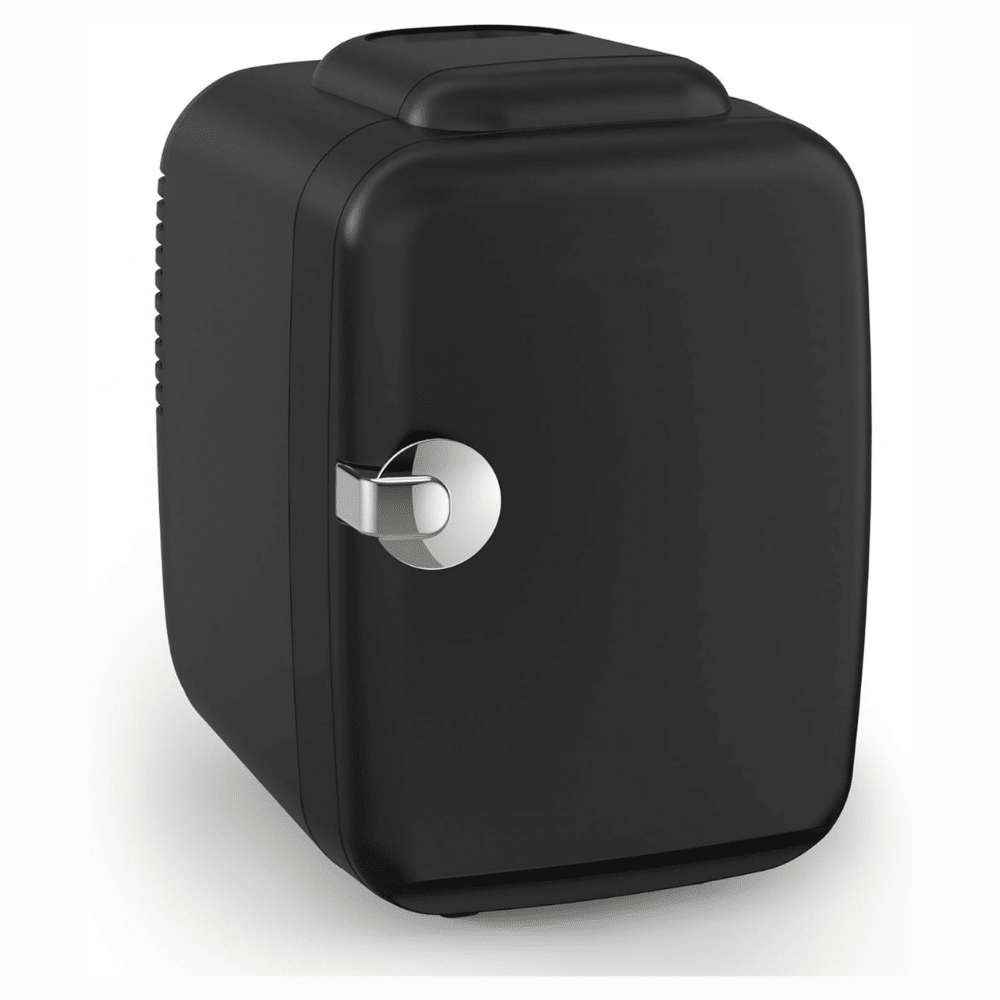 Portable mini fridge with cooling and warming function, 4L compact design ideal for home, office, and travel use. 2