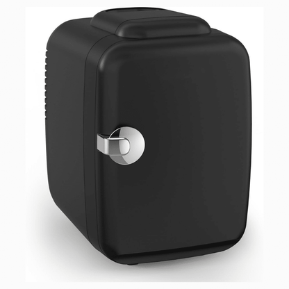 Portable mini fridge with cooling and warming function, 4L compact design ideal for home, office, and travel use. 2