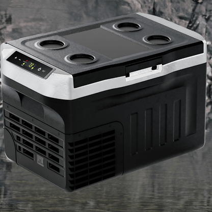 Portable Mini Fridge with Fast Cooling Technology, 22QT capacity, featuring dual power options perfect for travel and camping, ideal for keeping food and beverages 0