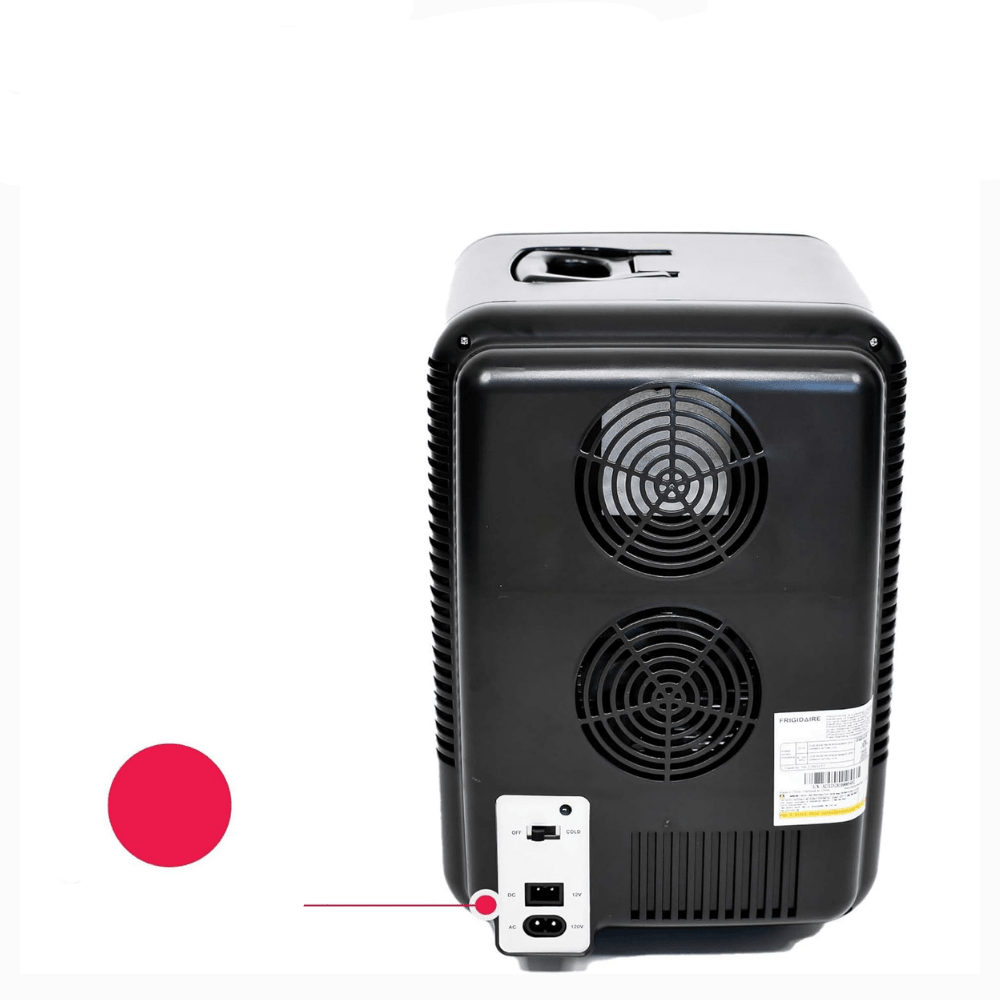 Portable Mini Fridge with Thermoelectric Cooling, 10L capacity, ideal for bedroom use and skincare storage, featuring a sleek design and energy-efficient 4