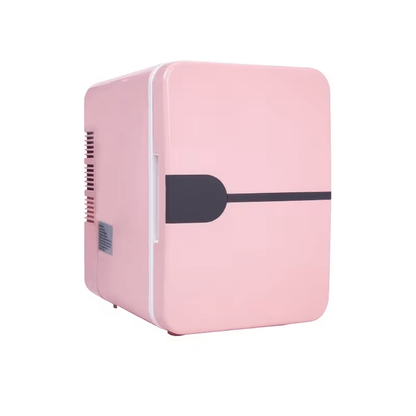 Portable Mini Fridge with USB-Powered Cooling, compact glossy design perfect for home and travel, ideal for keeping drinks and snacks cool on the go. 7