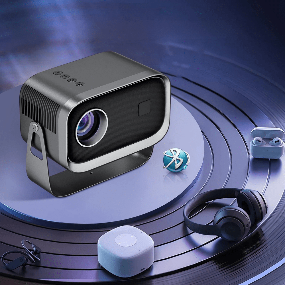 Portable Mini Projector with Bluetooth Connectivity for Home Entertainment – Compact Design for Movies and Gaming 3