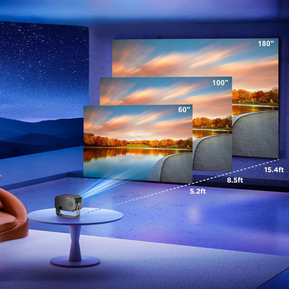 Portable Mini Projector with Bluetooth Connectivity for Home Entertainment – Compact Design for Movies and Gaming 4