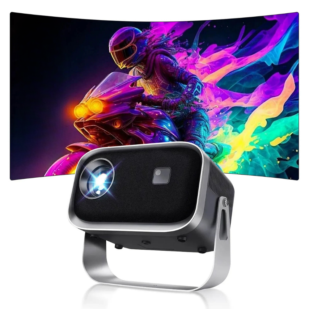 Portable Mini Projector with Bluetooth Connectivity for Home Entertainment – Compact Design for Movies and Gaming
