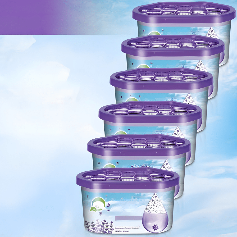 Portable moisture absorber dehumidifier boxes set designed for odor control, featuring a compact design ideal for use in closets, bathrooms, RVs, and kitchens 0