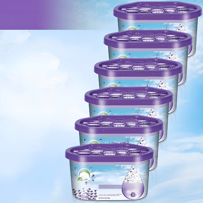 Portable moisture absorber dehumidifier boxes set designed for odor control, featuring a compact design ideal for use in closets, bathrooms, RVs, and kitchens 0