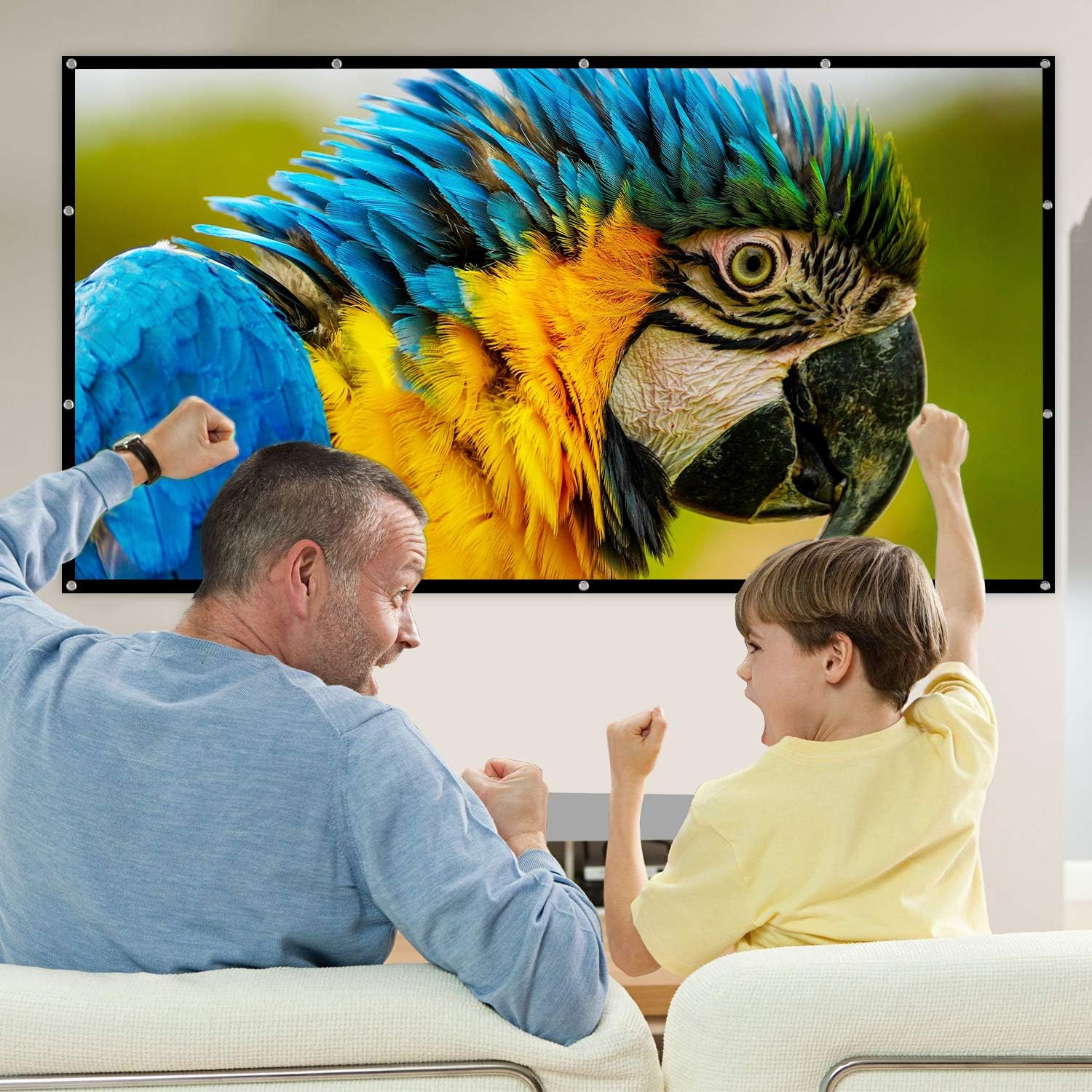 Portable Projector Screen 120 Inch HD with Anti-Crease Surface – Lightweight and Quick Setup for Outdoor Movie Nights 5