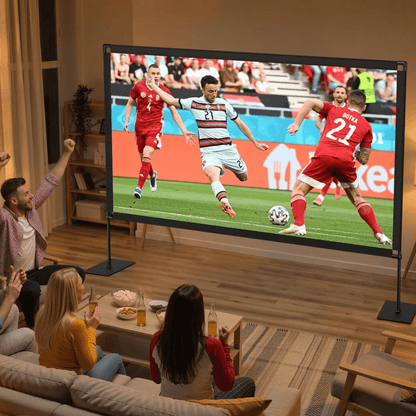 Portable Projector Screen with Stand for Outdoor Use – 4K HD Viewing, 160° Wide Angle, Easy Setup 1