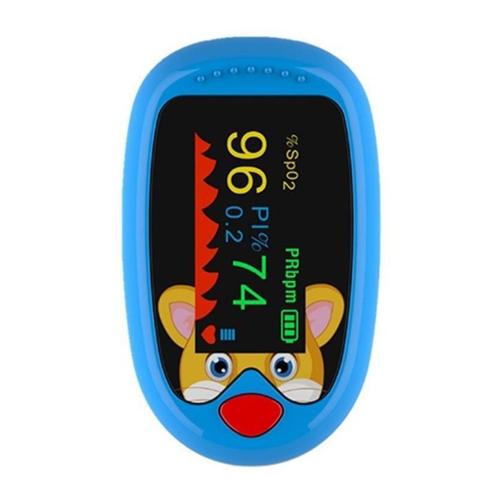 Portable pulse oximeter featuring an LED display for easy reading, designed for non-invasive monitoring of heart rate and oxygen saturation levels, with an auto shut 7