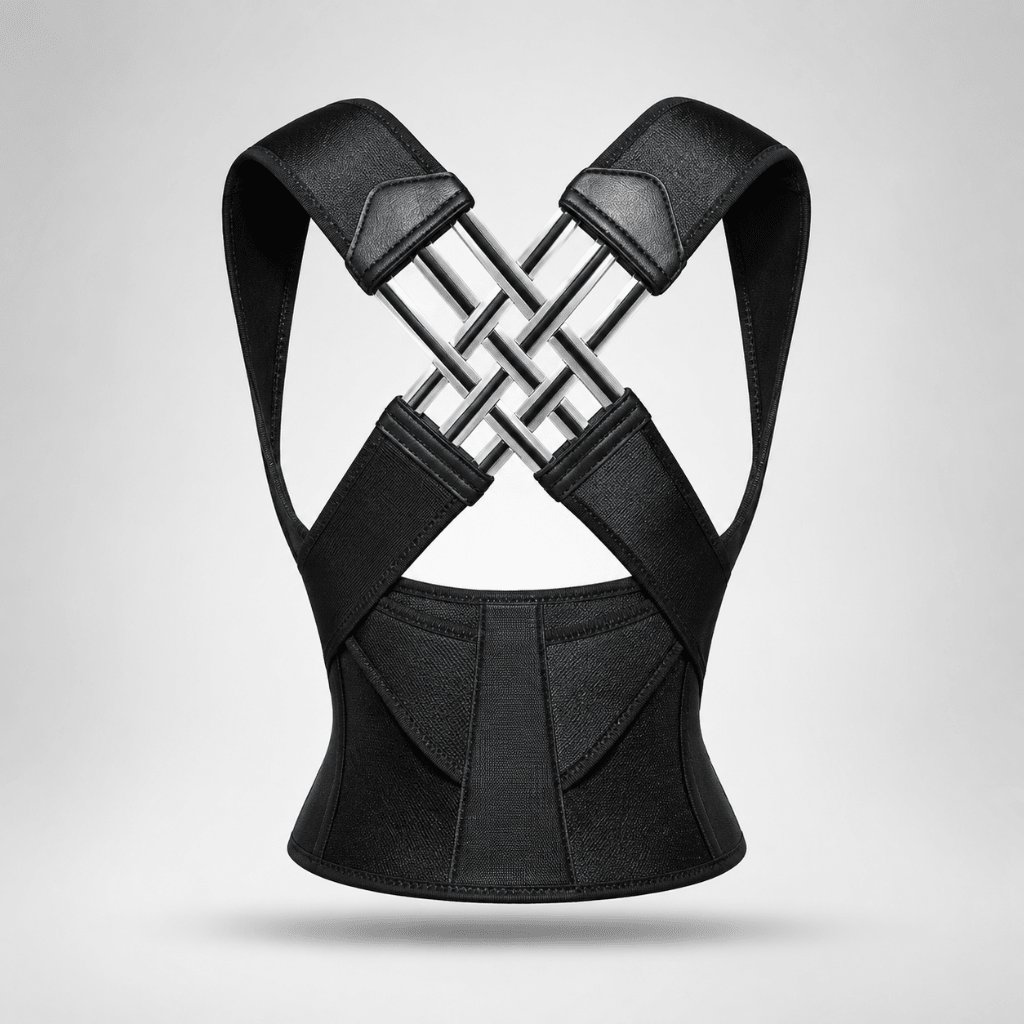 Posture Corrector Back Brace featuring adjustable support and breathable design, ideal for lightweight upper back support and improving posture. 0