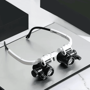 Precision magnifier with adjustable LED light, featuring 8x, 15x, and 23x magnification for detailed work, perfect for hobbies 0