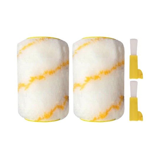 Precision painting roller designed for corners and edges, featuring an ergonomic handle for comfort and easy cleaning, made from durable PVC and cotton materials. 7