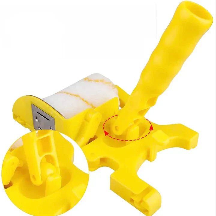 Precision painting roller designed for corners and edges, featuring an ergonomic handle for comfort and easy cleaning, made from durable PVC and cotton materials. 6