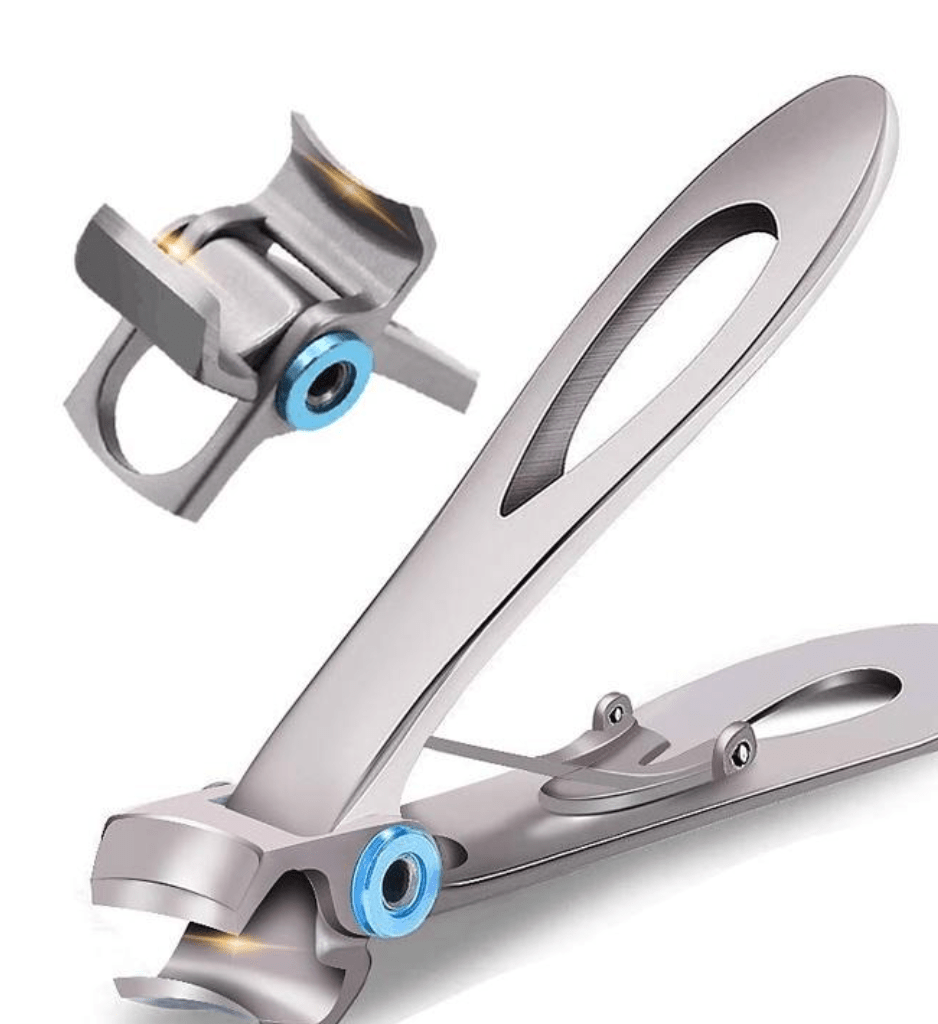 Professional nail clippers featuring sharp stainless steel blades and an ergonomic handle designed for precise nail care and comfort. 0
